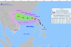 Hướng di chuyển của bão số 3.