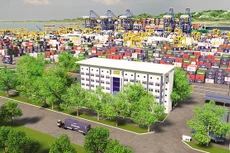 Phối cảnh đường sau các bến cảng Lạch Huyện - Hải Phòng