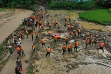 Hiện trường vụ lũ quét tại thôn Làng Nủ, xã Phúc Khánh, huyện Bảo Yên, tỉnh Lào Cai