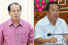 Ông Vương Bình Thạnh (trái) và ông Trần Văn Chuyện