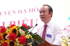 Ông Lưu Quang Huy khi làm Bí thư Huyện ủy Hạ Hòa, tỉnh Phú Thọ