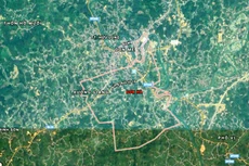 Dự án Khu đô thị mới Hữu Lũng, huyện Hữu Lũng, tỉnh Lạng Sơn được xây dựng trên quỹ đất 52,3 ha . Ảnh Google: Nhã Chi