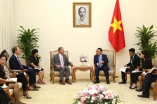 Phó Thủ tướng Vương Đình Huệ tiếp ông Scott Kicker, Tổng giám đốc điều hành Công ty Gen X Energy. Ảnh: Thành Chung