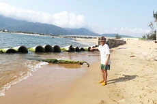 Gói thầu số 01EC thuộc Dự án Sửa chữa, nâng cấp công trình chỉnh trị cửa sông Đà Nông (giai đoạn 1). Ảnh: Hoài Đức