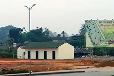 Một số nội dung trong thông báo mời thầu gói thầu san nền thuộc Dự án Xây dựng hạ tầng Khu công nghiệp Sông Công II bị nhập sai thông tin. Ảnh: Ngọc Thành