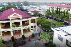 Khu đất thực hiện dự án đã được Trường Cao đẳng cộng đồng Cà Mau đầu tư một phần hệ thống hạ tầng kỹ thuật. Ảnh: Hữu Tuấn