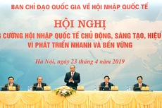Thủ tướng Nguyễn Xuân Phúc nhấn mạnh, phải hội nhập quốc tế toàn diện và sâu rộng để phát huy tối đa nội lực, huy động và sử dụng hiệu quả ngoại lực. Ảnh: Hiếu Nguyễn