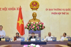 Phó Chủ tịch Quốc hội Phùng Quốc Hiển điều hành nội dung thảo luận, cho ý kiến về Dự án Luật sửa đổi, bổ sung một số điều của Luật Đầu tư công. Ảnh: Quang Khánh