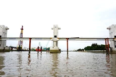 Dự án chống ngập gần 10.000 tỷ đồng tại TP.HCM đã tạm dừng thi công cách đây hơn 3 tháng. Ảnh: Minh Quân