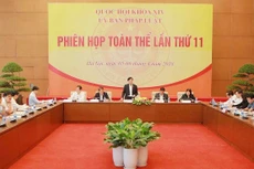 Toàn cảnh phiên họp toàn thể lần thứ 11 Ủy ban Pháp luật của Quốc hội. Ảnh: Dương Giang