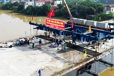 Cầu Đồng Sơn có tổng mức đầu tư 1.163 tỷ đồng được hợp long ngày 19/8/2018. Ảnh: Hạnh Liên