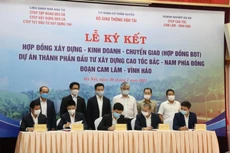 Đại diện Bộ GTVT, Nhà đầu tư, Doanh nghiệp dự án ký kết hợp đồng Dự án 