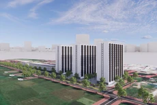 Phối cảnh Khu nhà ở xã hội dành cho công nhân xã Quang Châu, huyện Việt Yên, tỉnh Bắc Giang