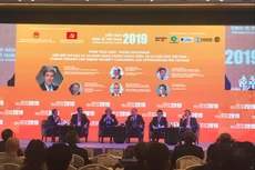 Các đại biểu tham dự Phiên thảo luận về Biến đổi khí hậu và an ninh năng lượng tại Diễn đàn Kinh tế Việt Nam 2019