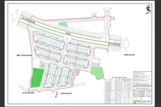 Bảng phân lô Quyền sử dụng đất để thực hiện Dự án Khu dân cư mới số 2, xã Khám Lạng, huyện Lục Nam, tỉnh Bắc Giang đang được bán đấu giá. (Ảnh Trung tâm Dịch vụ đấu giá tài sản Bắc Giang)