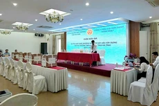 Khung cảnh cuộc đấu giá 4 quyền khai thác khoáng sản làm vật liệu xây dựng thường trên địa bàn tỉnh Hà Tĩnh đợt 1 năm 2024 được tổ chức vào ngày 21/10/2024