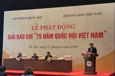 Ông Hồ Quang Lợi, Phó Chủ tịch thường trực Hội Nhà báo Việt Nam, Thành viên Ban Chỉ đạo, Trưởng ban Tổ chức Giải báo chí thông tin về Thể lệ Giải báo chí “75 năm Quốc hội Việt Nam”