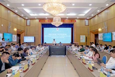 Hội đồng Thẩm định quy hoạch tỉnh tổ chức họp thẩm định Quy hoạch tỉnh Vĩnh Long thời kỳ 2021 - 2030, tầm nhìn đến năm 2050. Ảnh: Đức Trung