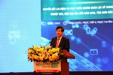 Ông Đỗ Ngọc An, Phó Trưởng Ban Kinh tế Trung ương phát biểu tại Hội thảo “Chuyển đổi lao động và phát triển nguồn nhân lực số trong tiến trình công nghiệp hóa, hiện đại hóa đến năm 2030, tầm nhìn đến năm 2045”