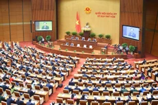 Chiều 25/5, Quốc hội họp phiên toàn thể tại hội trường dưới sự điều hành của Phó Chủ tịch Quốc hội Nguyễn Đức Hải