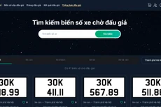 Danh sách biển số chờ đấu giá