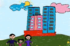 Bé Duyên vẽ những gam màu hạnh phúc