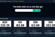 Danh sách biển số chờ đấu giá