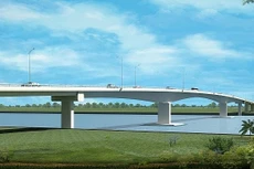 Phối cảnh cầu Châu Đốc. 