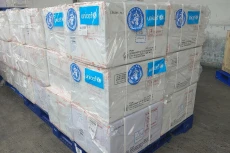 185.700 liều vaccine 5 trong 1 được WHO cùng UNICEF hỗ trợ khẩn cấp, về Việt Nam chiều 27/7. Ảnh: UNICEF