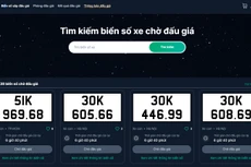 Danh sách biển số chờ đấu giá