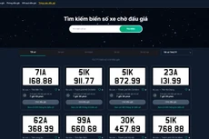 Danh sách biển số chờ đấu giá