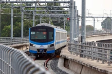 Đoàn tàu thuộc Metro số 1 chạy thử đoạn trên cao. Ảnh chỉ mang tính minh họa. Nguồn Internet