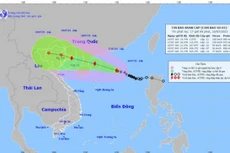 Hình ảnh dự báo vị trí và đường đi của bão số 1 - Ảnh: Trung tâm Dự báo Khí tượng thủy văn Quốc gia