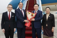 Phó Chủ tịch Quốc hội Đặng Quang Phương tiễn Chủ tịch Quốc hội Vương Đình Huệ