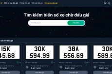 Danh sách biển số chờ đấu giá