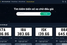Danh sách biển số chờ đấu giá