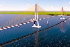 Phối cảnh cầu Đại Ngãi nối hai tỉnh Sóc Trăng và Trà Vinh