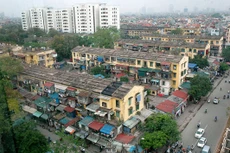 Khu tập thể Kim Liên nhìn từ trên cao