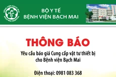 Bệnh viện Bạch Mai thông báo mời báo giá