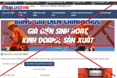 EVN khẳng định trang web tại địa chỉ http://dienlucevn.com hoàn toàn không phải của EVN