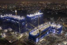 Khối nhà C3 và C4 tại Dự án Pi City đang được Hòa Bình thi công