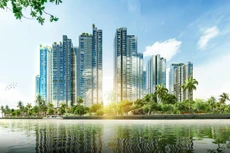 Sunshine City Sai Gon như một ốc đảo nhiệt đới xinh đẹp tỏa sáng giữa lòng khu Nam Sài Gòn