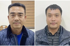 Lê Hồng Sơn (phải) và Nguyễn Bá Sơn. Ảnh: Bộ Công an