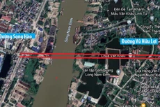 Cây cầu bắc qua sông Đào sẽ nối từ đường Song Hào đến đường Vũ Hữu Lợi. Nguồn ảnh: Google