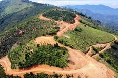 Xẻ cả quả đồi làm đường không phép ở Bảo Lâm