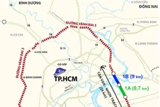 Dự án 1A và 1B, thuộc đoạn Tân Vạn - Nhơn Trạch tuyến Vành đai 3 TP HCM. Đồ họa: Thanh Huyền