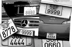 Biển số đuợc lựa chọn đấu giá là biển số ô tô nền màu trắng, chữ và số màu đen trong kho biển số chưa được đăng ký