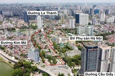 Theo bản đồ kế hoạch sử dụng đất TP Hà Nội năm 2020, nhiều khu đất hai bên đường La Thành đã được đưa vào kế hoạch sử dụng để triển khai dự án đường Vành đai 1, đoạn Hoàng Cầu - Voi Phục. Để thực hiện dự án này, hơn 2.300 hộ dân nằm trong diện giải phóng mặt bằng, trong đó địa bàn quận Ðống Ða là 808 hộ, quận Ba Ðình 1.520 hộ. Trong ảnh là khu vực thuộc diện thu hồi theo kế hoạch sử dụng đất nhìn từ Cầu Giấy.