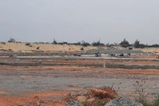 Một dự án hạ tầng đang được triển khai xây dựng tại Quảng Bình. Ảnh: H.L