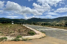 Một con đường mới làm ở Lâm Đồng